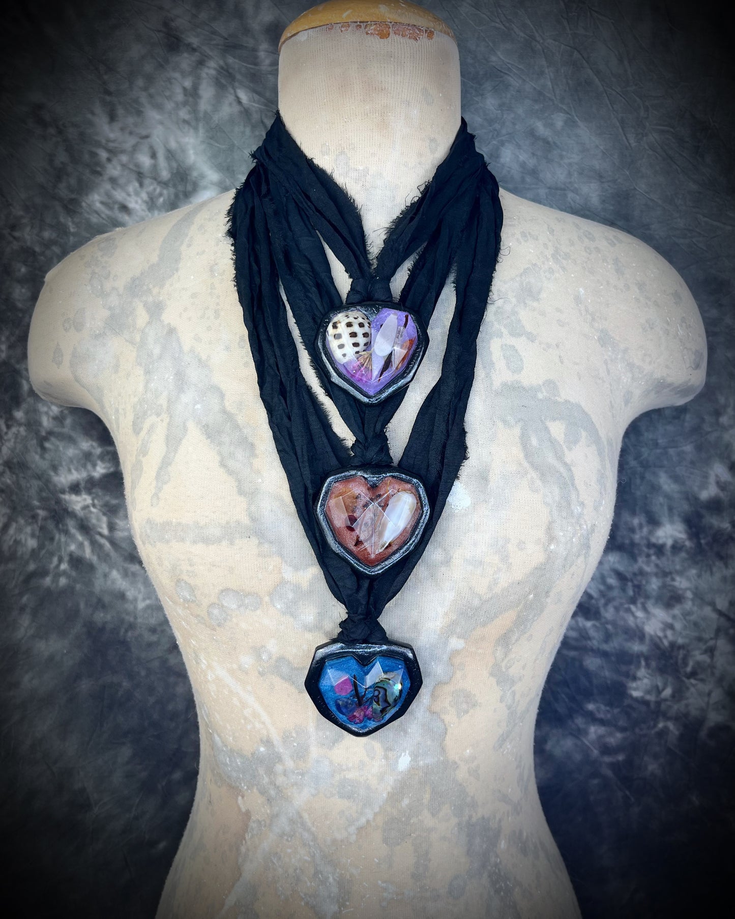 Sea Witches & Sirens: SEA WITCH_ MOONLIT LAVENDER: Collection by Become Spellbound x Lunar Spark Shop, Gift Set Necklace with Scented Roller Oil