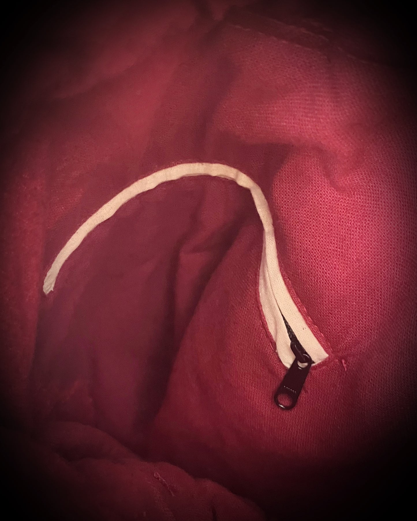 Artisanal handmade thailand tribal pom pom yoga mat bag in red with colorful fabric and rainbow details. The perfect yoga accessory for the boho traveler!