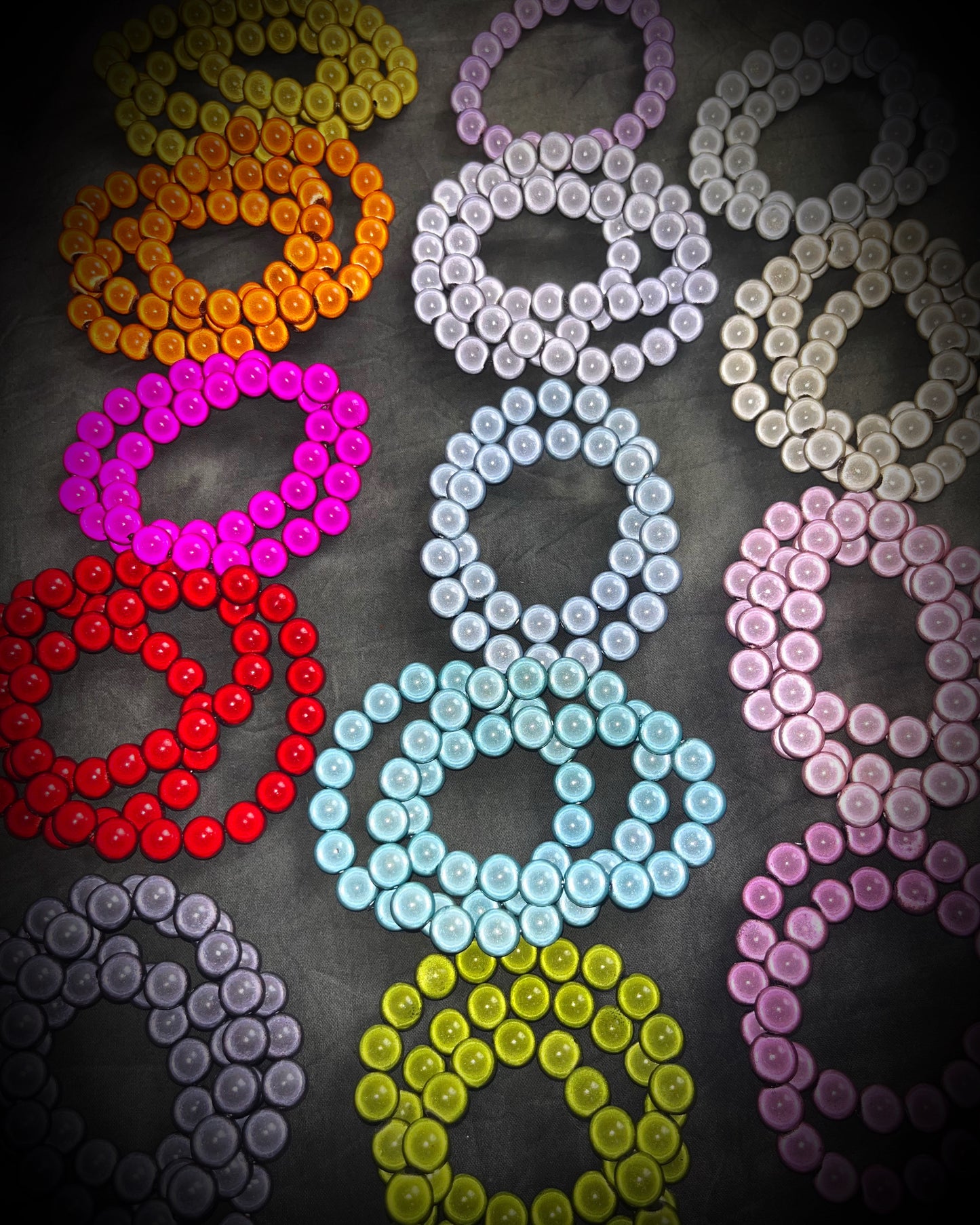 Colorful Eclipse bracelets from Become Spellbound! Magical illusion bracelets for stacking, parties, summer jewelry, festivals, raves, travel jewelry and more!