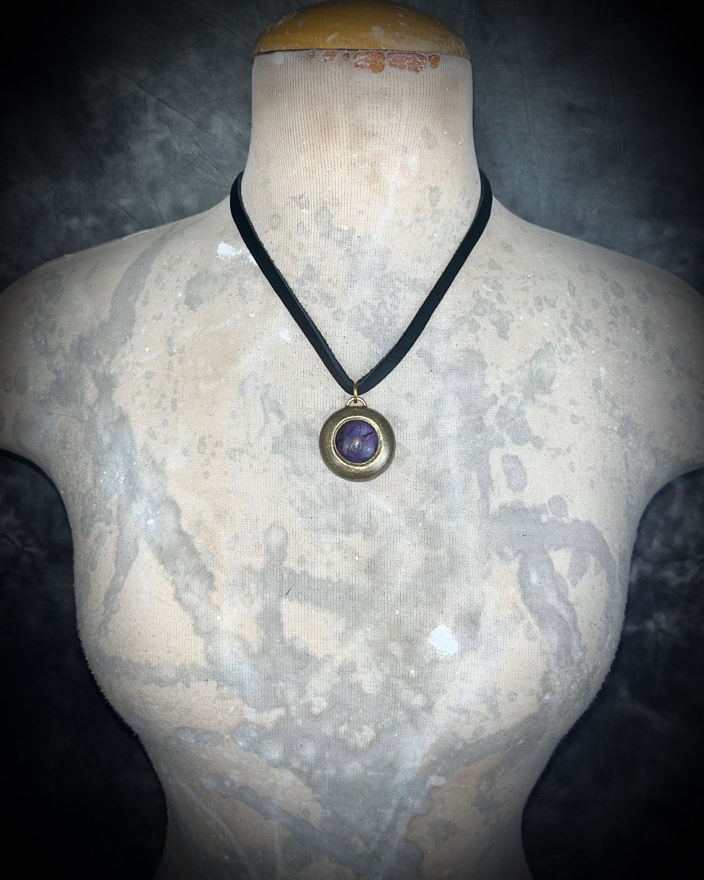 Natural star ruby birthstone necklace. July birthstone gift for her. Zodiac necklace for Cancer. Star ruby handmade necklace on organic black leather. Grounding protective necklace for fall 2025 adventures.