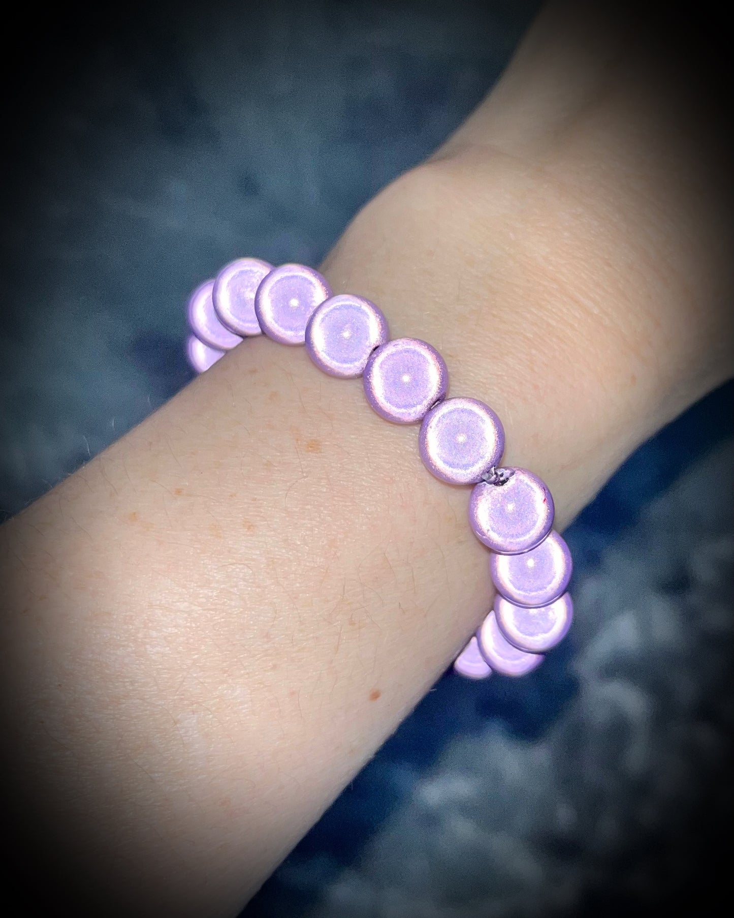 Colorful Eclipse bracelets from Become Spellbound! Magical illusion bracelets for stacking, parties, summer jewelry, festivals, raves, travel jewelry and more! Gift for her, violet beaded bracelet.