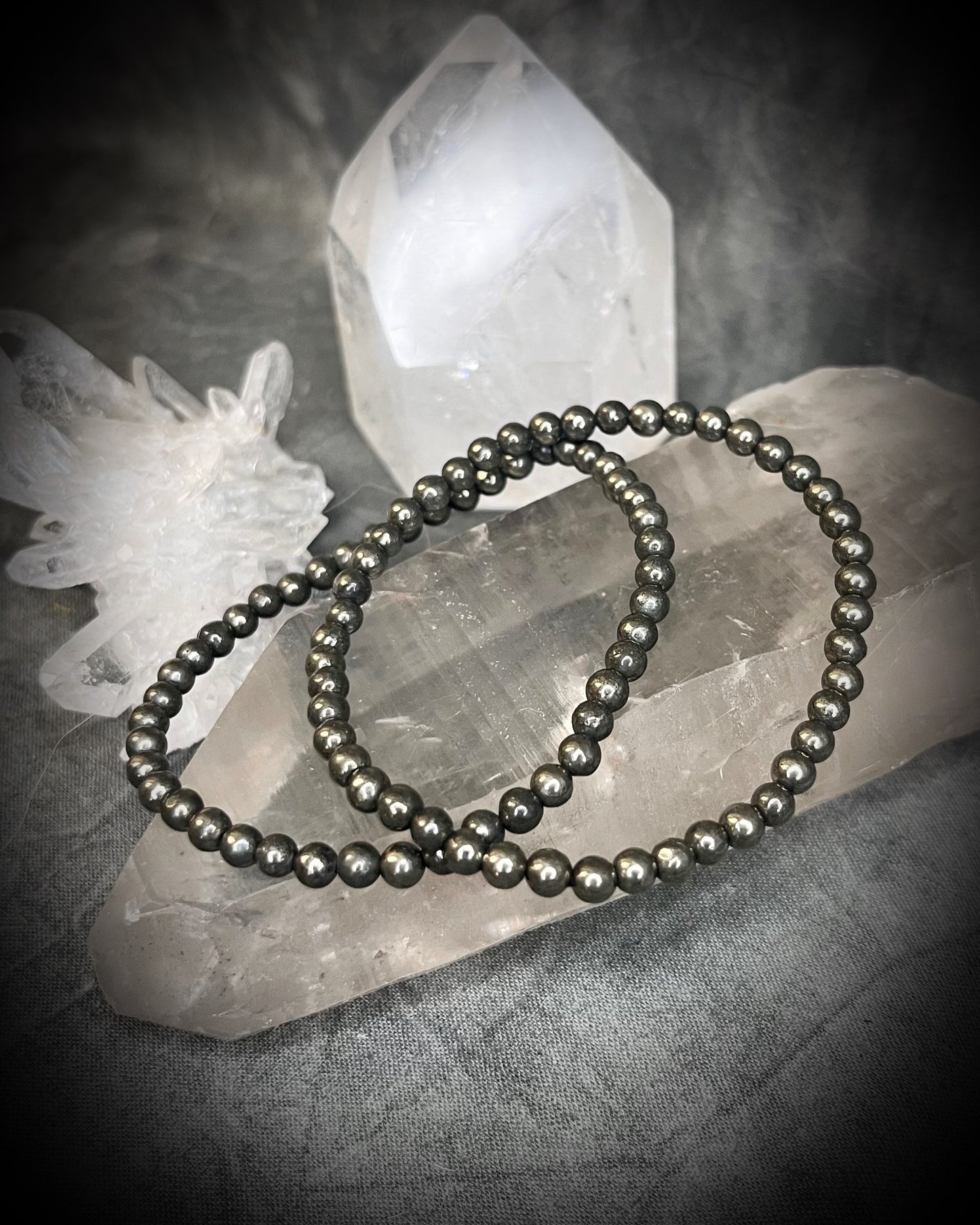 Raw stone, natural crystal healing beaded bracelets for protection, grounding, emf shielding and gemstone magic!  Crystal stacking bracelets for modern maximalism and dopamine dressing!