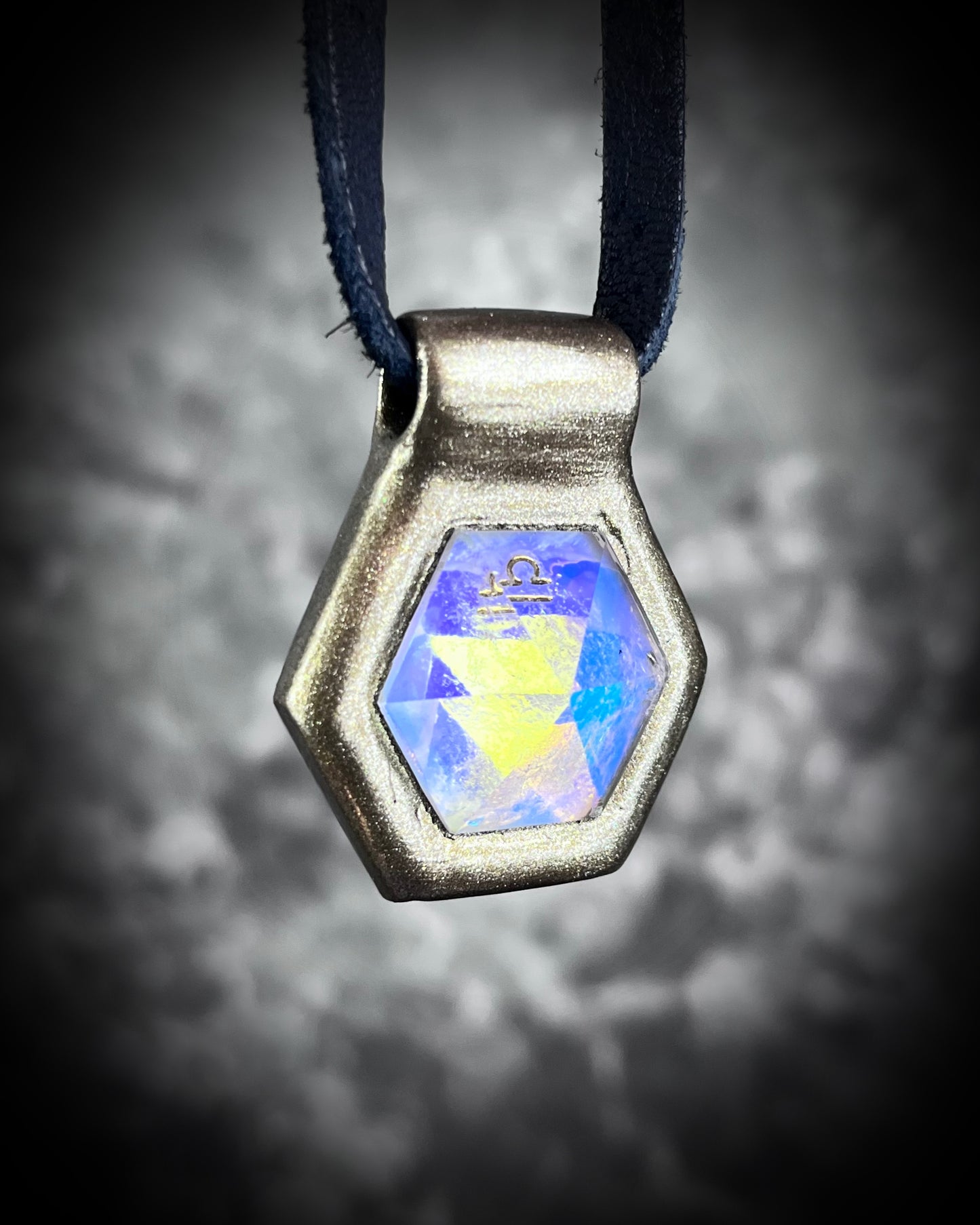 Quartz Gemstone Opalescent Libra Handmade Crystal Healing Spiritual Talisman for LIBRA Zodiac