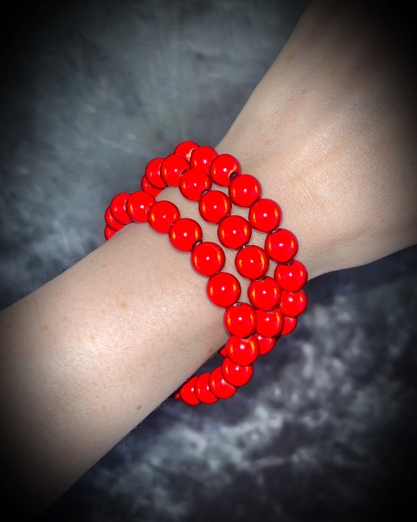 Colorful Eclipse bracelets from Become Spellbound! Magical illusion bracelets for stacking, parties, summer jewelry, festivals, raves, travel jewelry and more! Gift for her, red beaded bracelet.