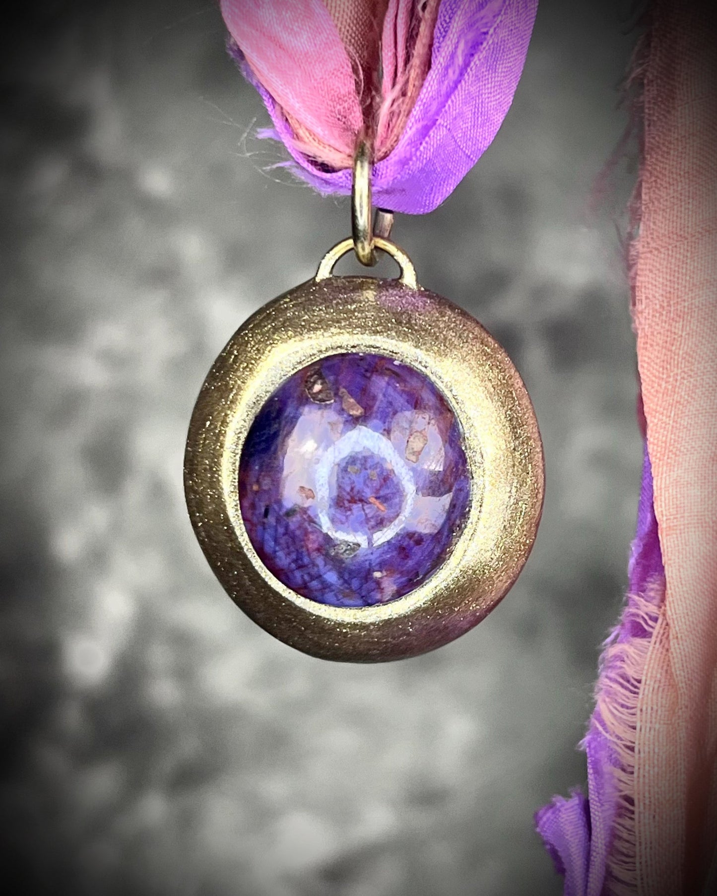 Natural star ruby birthstone necklace. July birthstone gift for her. Zodiac necklace for Cancer. Star ruby handmade necklace on recycled silks, textile necklace. Colorful boho necklace for summer 2025 adventures.