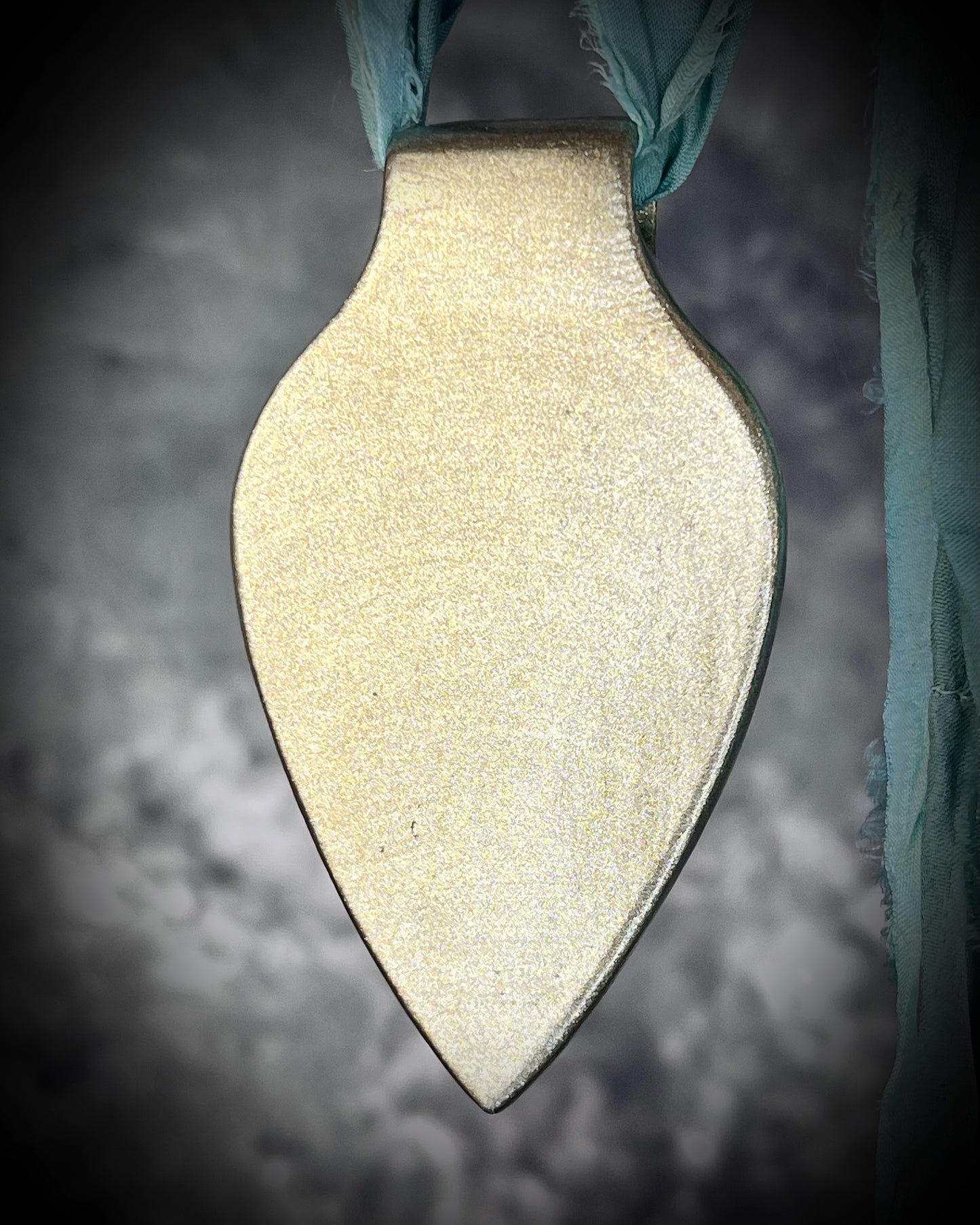 Handmade in the USA sculptural one of a kind statement, maximalist Rainbow Moonstone Necklace. Goddess inspired and hung from recycled silk for a modern eco-friendly gift!