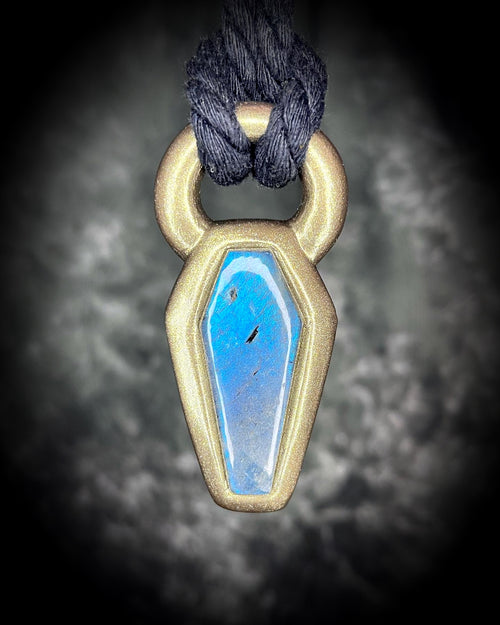 Labradorite Coffin Talisman