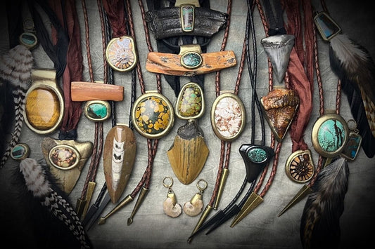 Terrestrial: Return to Earth-Collection of fossil and crystal handmade jewelry by Baltimore Jeweler Become Spellbound