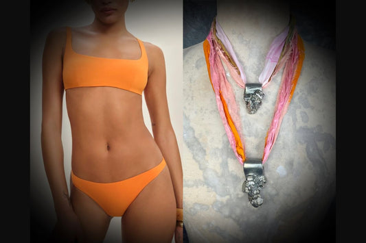 Blog Post by Become Spellbound; Swim in Style: Sustainable Swimwear Meets Crystal Jewelry