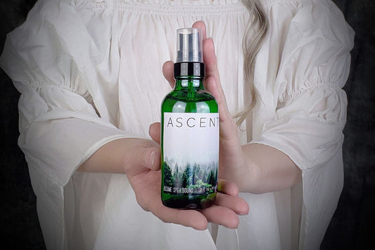 ASCENT energy spray by become spellbound and zena nd magic, spiritual perfume for uplifting meditation yoga or prayer.