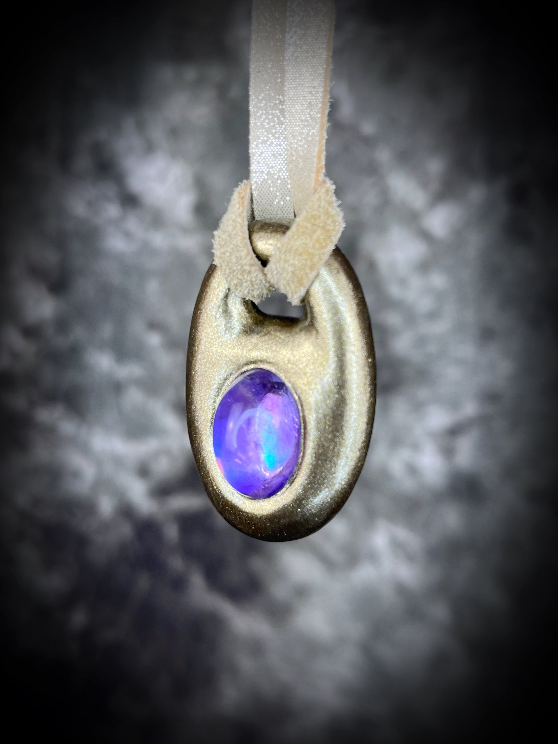 Handmade designer amethyst birthstone or bridal necklace for February & Aquarius. Customizable gold tone jewelry can be choker or pendant length.