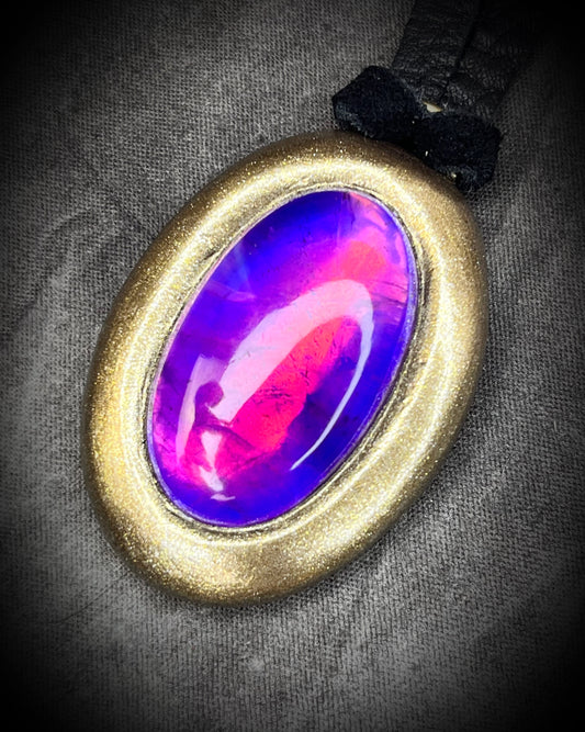 Amethyst Crystal Healing Handmade Talisman and Aquarius Zodiac Birthstone Jewelry on Recycled Silk