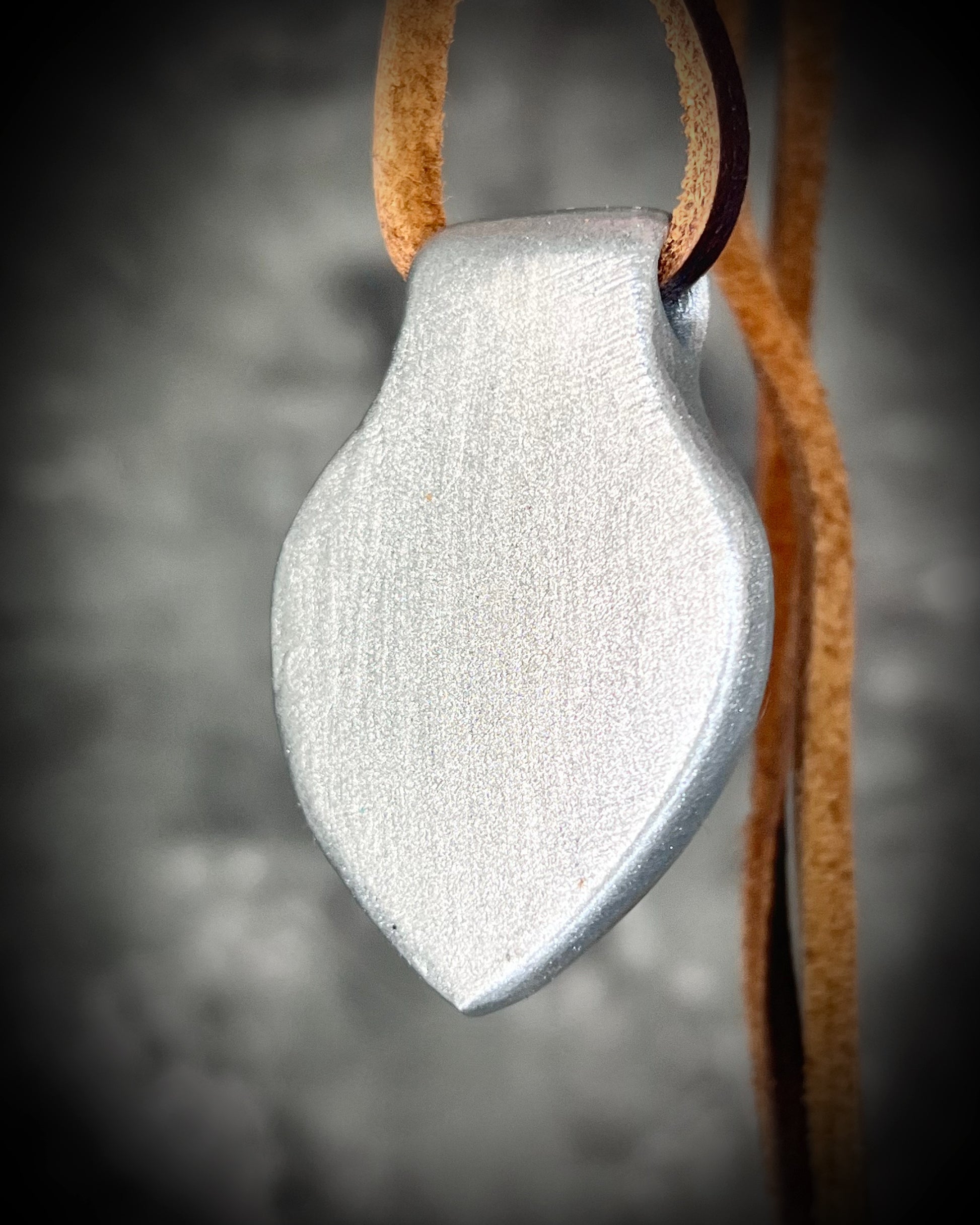 Enchanting amethyst crystal teardrop silver pendant hung from soft organic brown leather. Mystical and spiritual handmade gift jewelry for her. Birthstone jewelry for her. Aquarius gift necklace. 