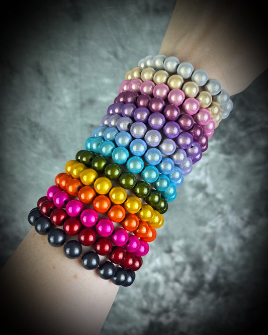 Colorful Eclipse bracelets from Become Spellbound!  Magical illusion bracelets for stacking, parties, summer jewelry, festivals, raves, travel jewelry and more!  