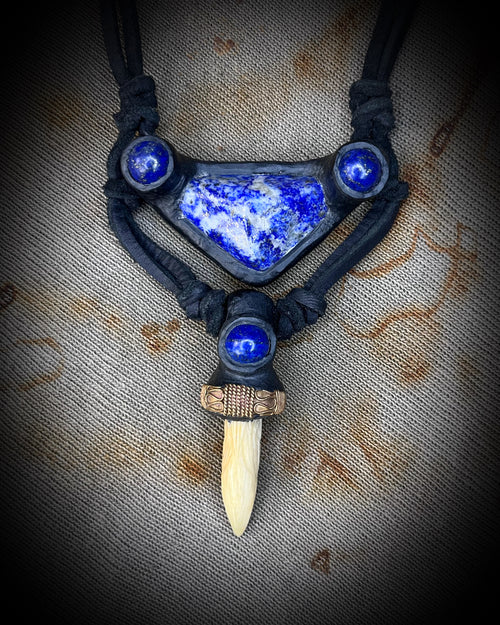 *Anothai Collection* Lapis Lazuli with Brass and Carved Horn