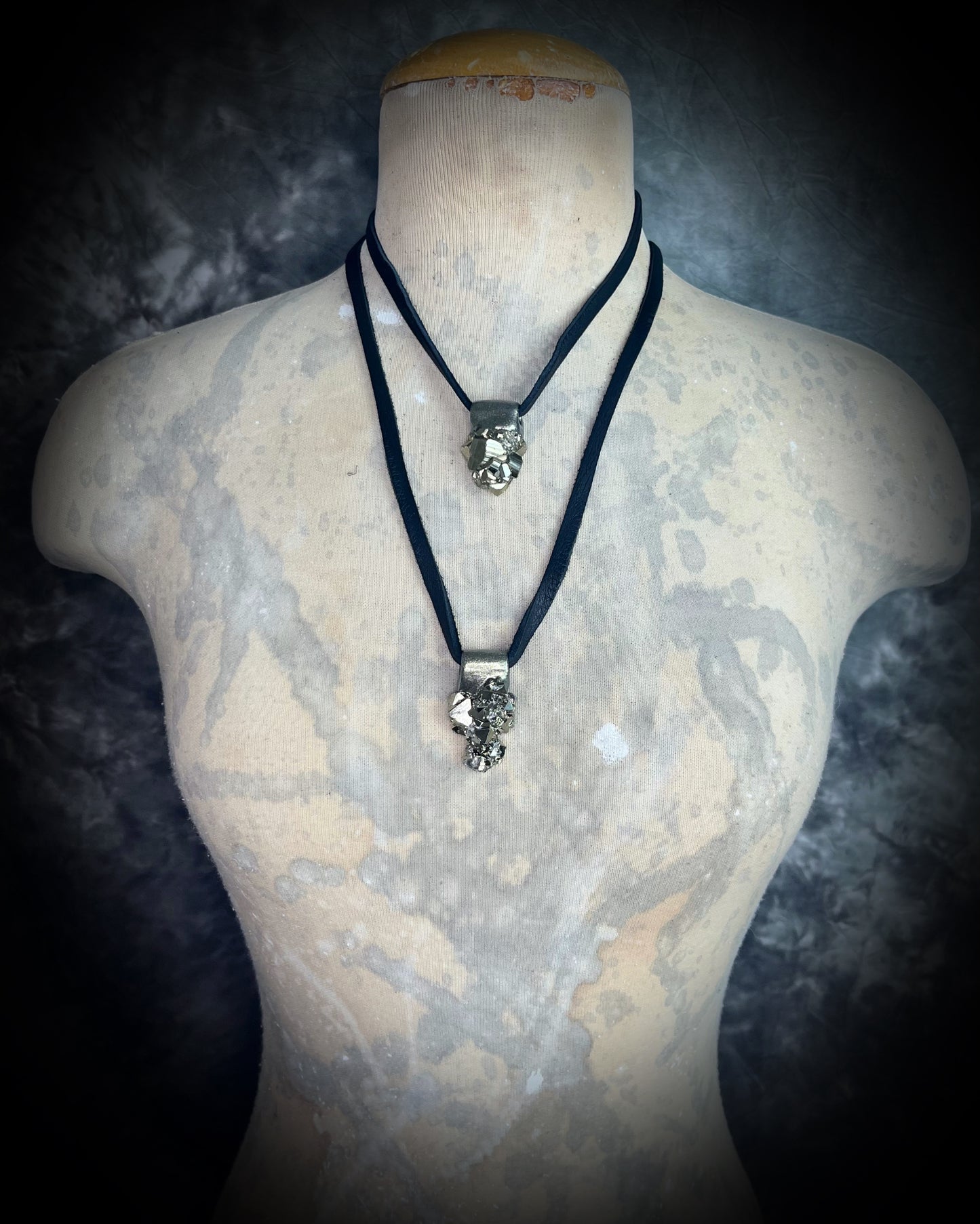 Pyrite Chunky Crystal Necklace, Chunky Gemstone Healing Jewelry for Vitality and Manifestation, Handmade Gift, Wearable Talisman Jewelry