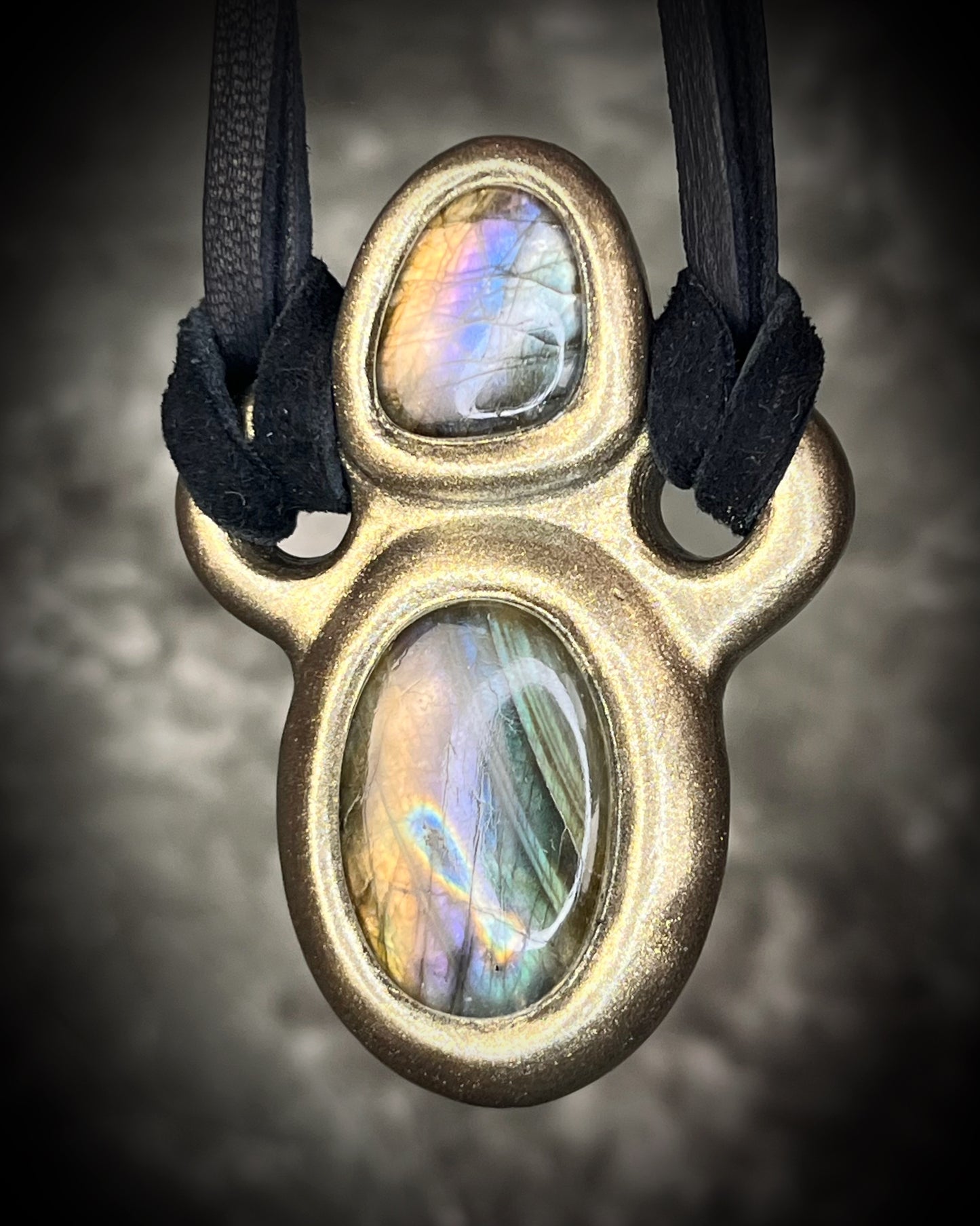 Rainbow Labradorite Multistone Talisman for Intuition and Protection - Goddess Inspired Jewelry for Her