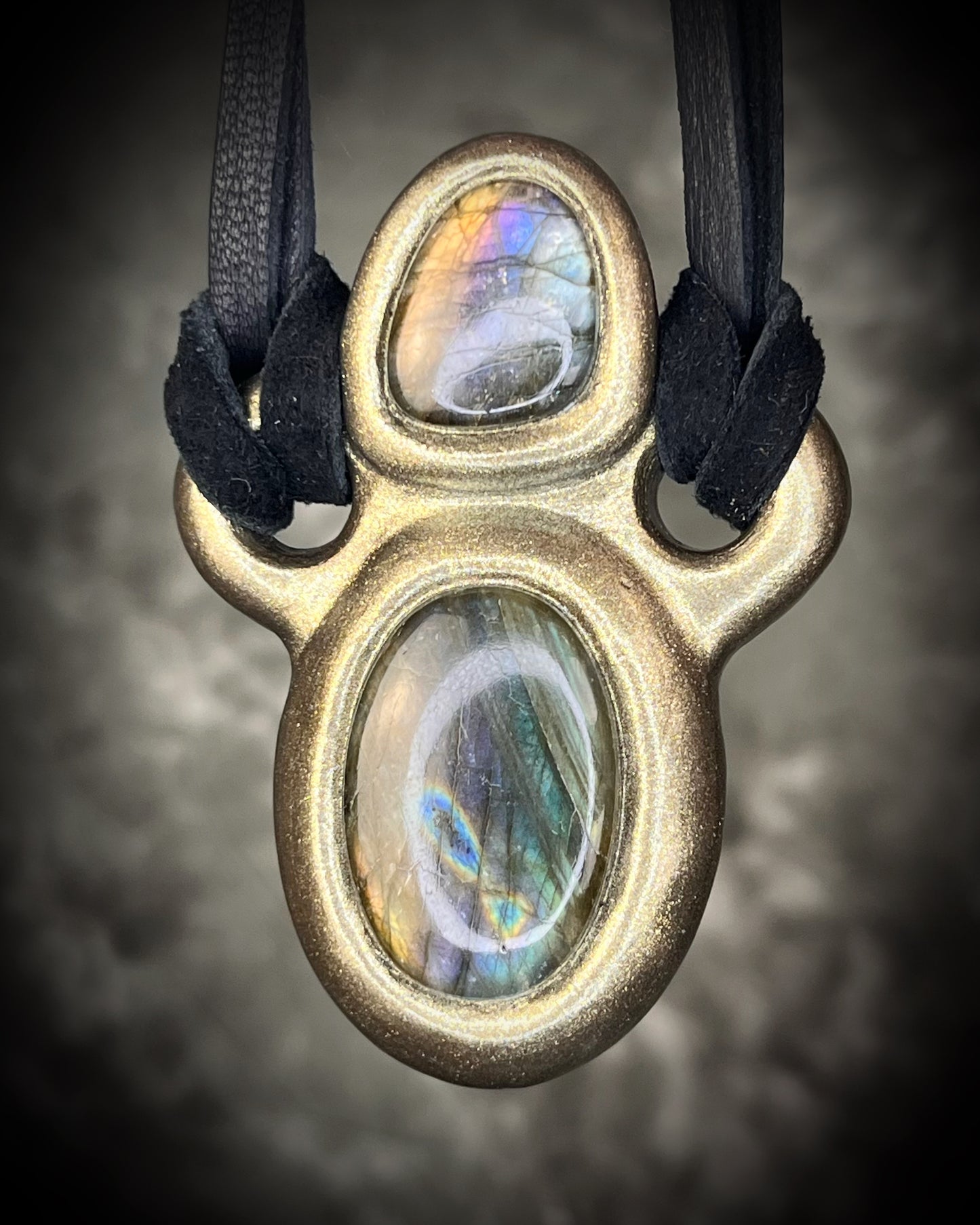 Rainbow Labradorite Multistone Talisman for Intuition and Protection - Goddess Inspired Jewelry for Her