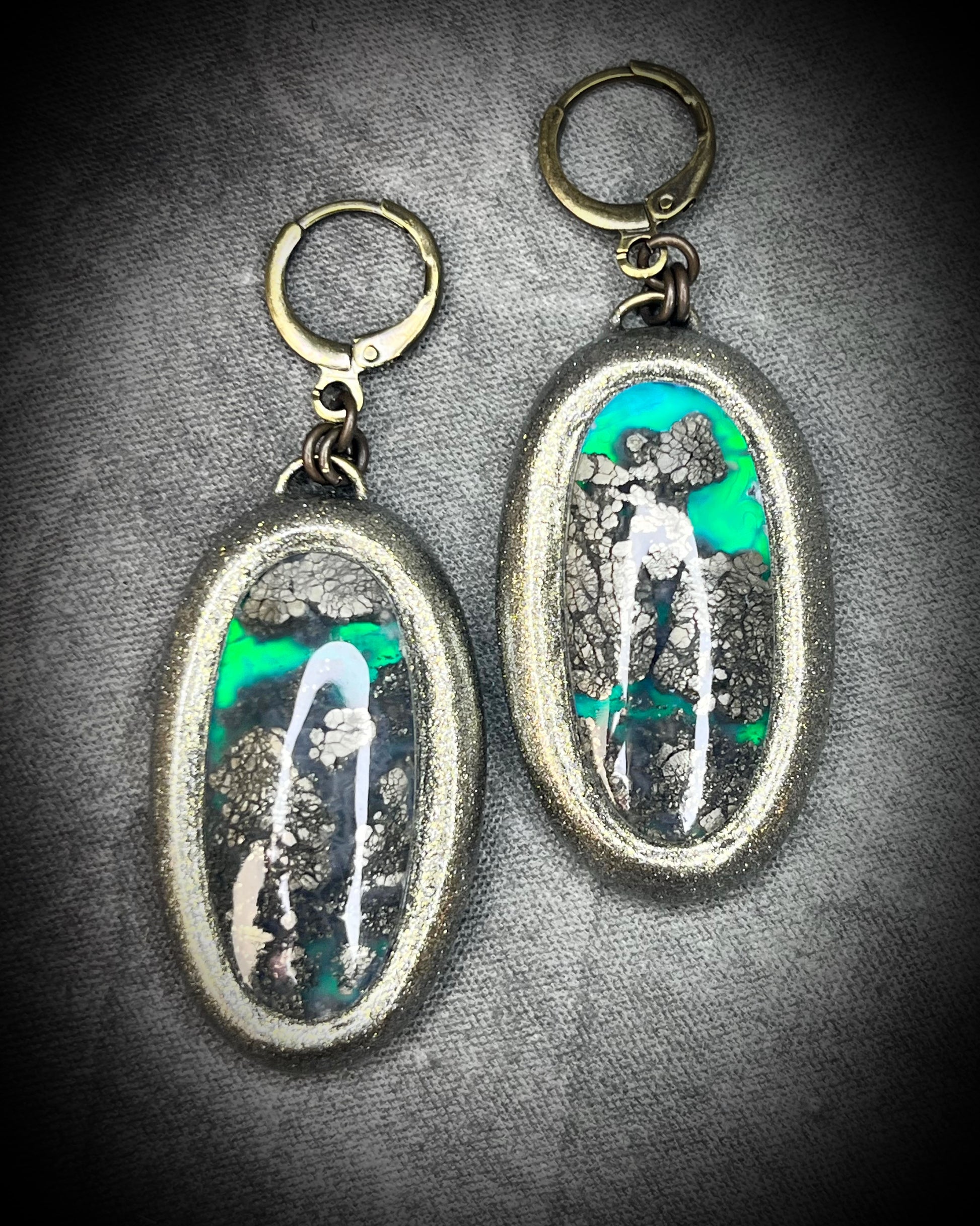 Blue Lagoon mermaid crystal healing marcasite agate earrings. Crystal dangle earrings in a gold finish, best holiday gift for her!