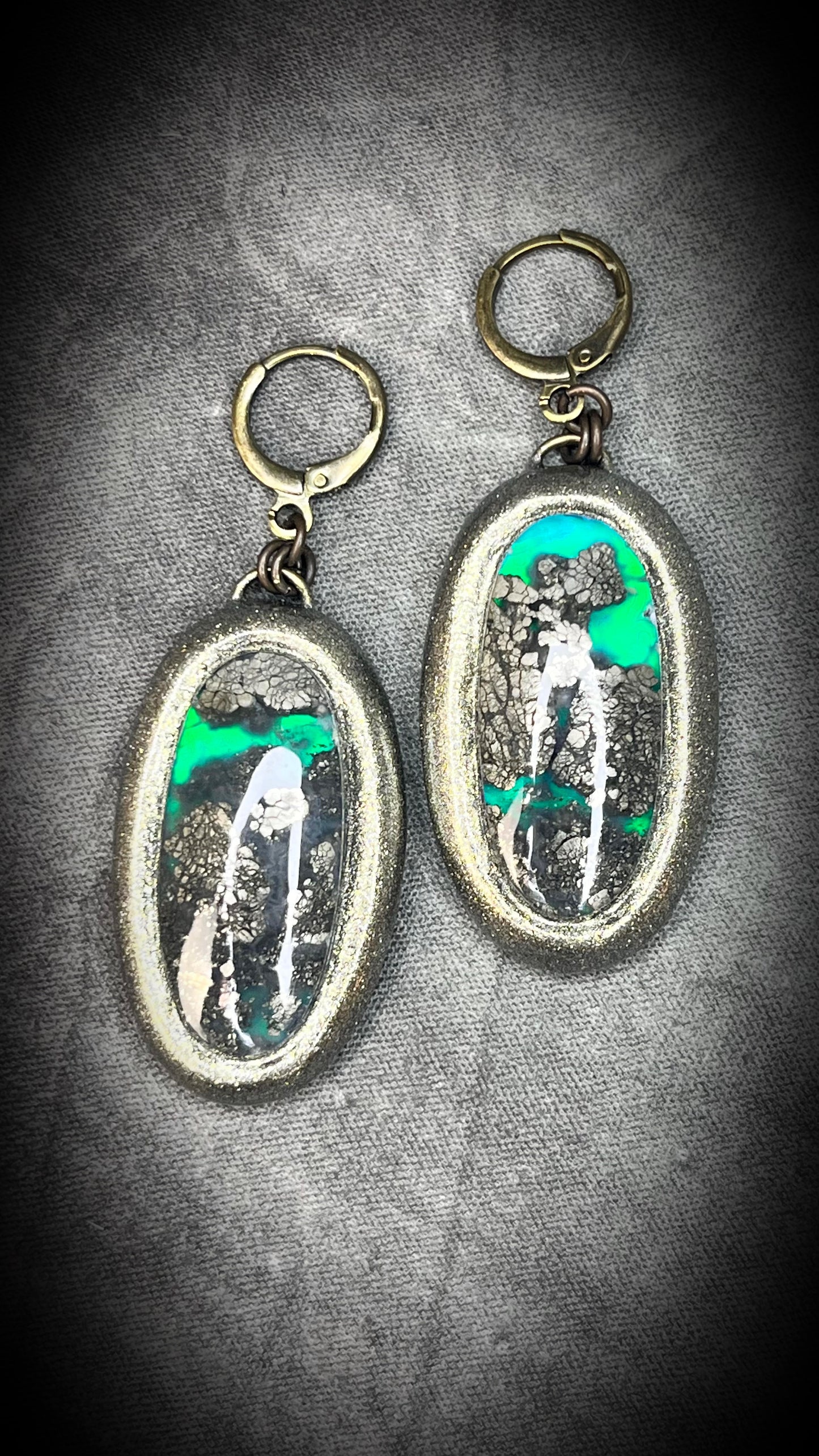 Blue Lagoon mermaid crystal healing marcasite agate earrings. Crystal dangle earrings in a gold finish, best holiday gift for her!
