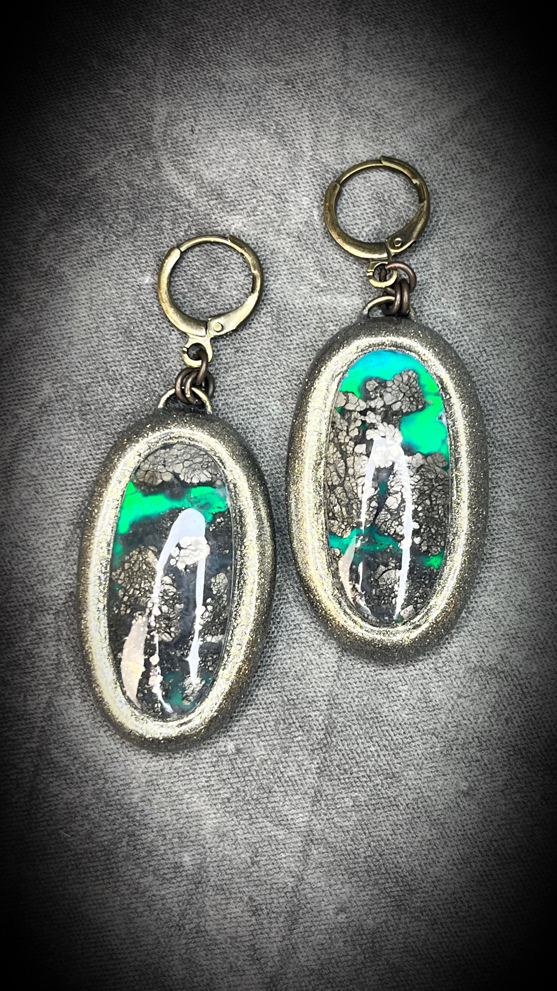 Blue Lagoon mermaid crystal healing marcasite agate earrings. Crystal dangle earrings in a gold finish, best holiday gift for her!