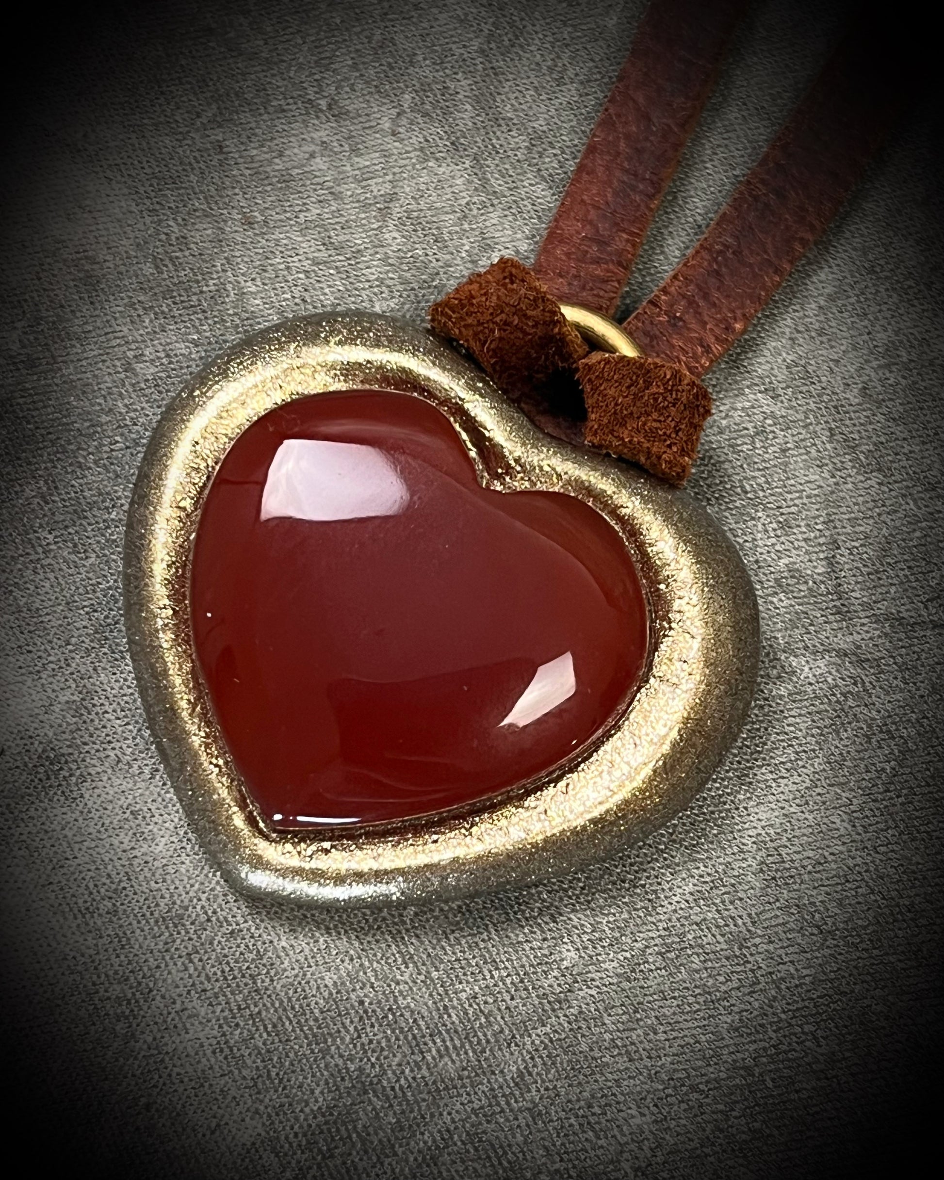 Carnelian crystal handmade heart shaped pendants. 2026 Crystal of the year gemstone talisman gift for her. 