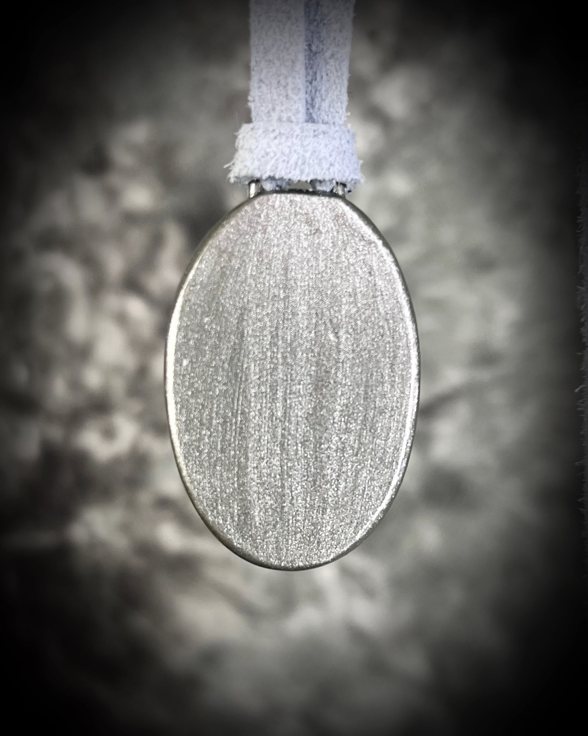 Chrysoprase oval pendant in silver tone setting on silver leather cord. Healing crystal necklace for joy, love, and emotional balance. Handmade mystical jewelry, perfect for layering, meditation, or as a statement gemstone talisman.