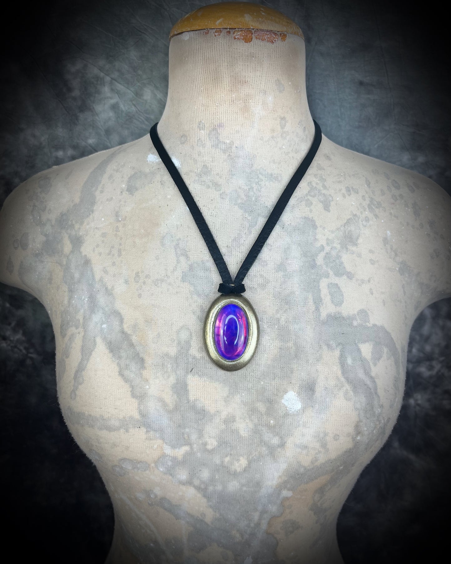 Amethyst Crystal Healing Handmade Talisman and Aquarius Zodiac Birthstone Jewelry on Recycled Silk