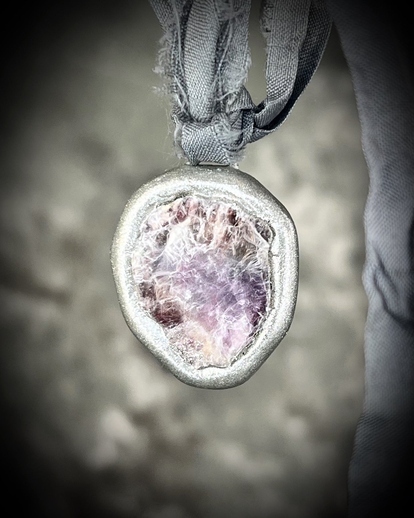 Lepidolite 2025 Crystal of the Year Handmade Calming Crystal Healing Charm for anti-anxiety, soothing energy.  Bag or purse charm, necklace or bracelet customizable jewelry!