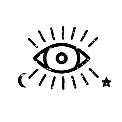 Eye image logo for Become Spellbound handmade crystal healing jewelry
