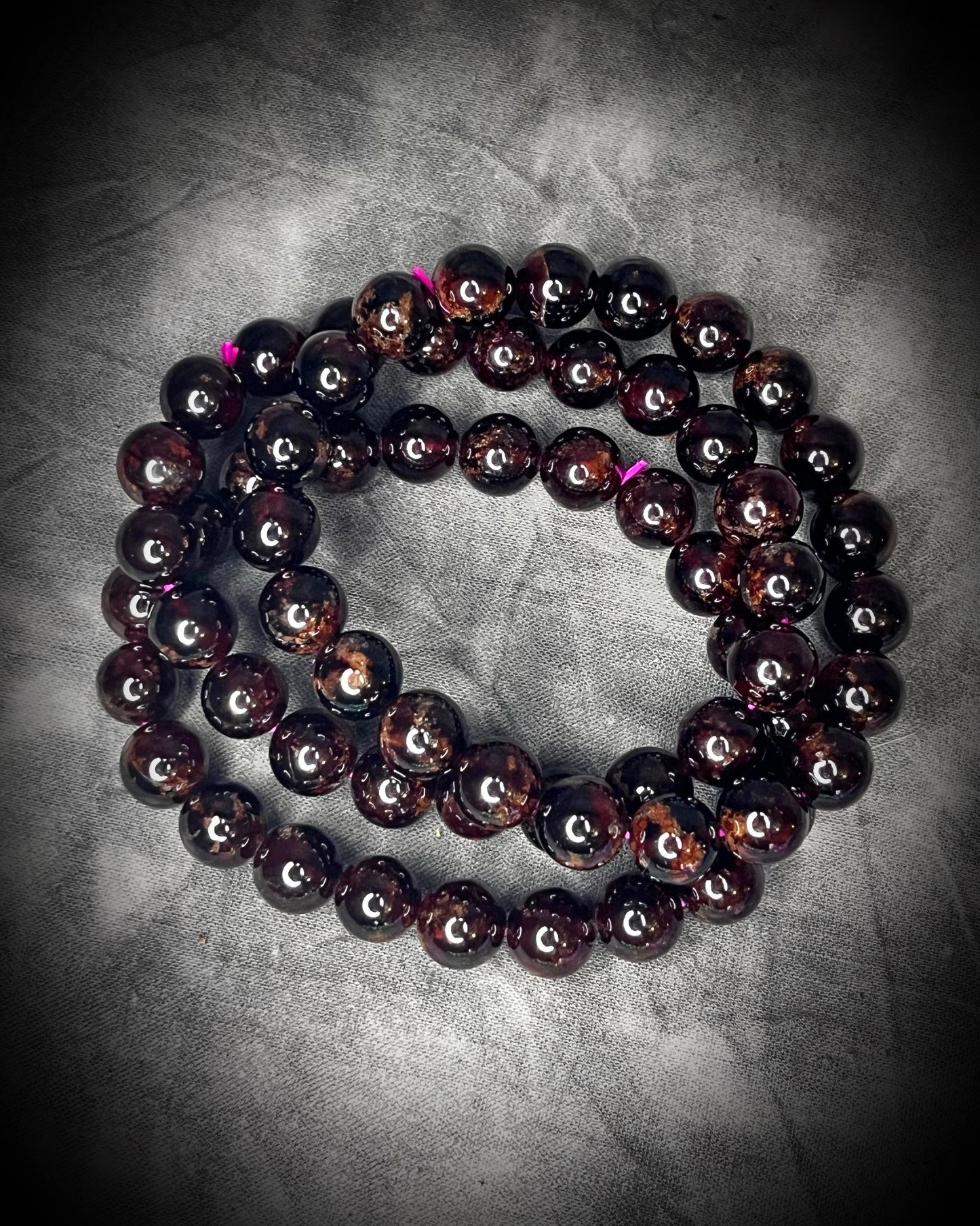 Garnet natural crystal healing beaded bracelets for protection, grounding, emf shielding and gemstone magic!  Crystal stacking bracelets for holiday gifting and new year resolution setting.