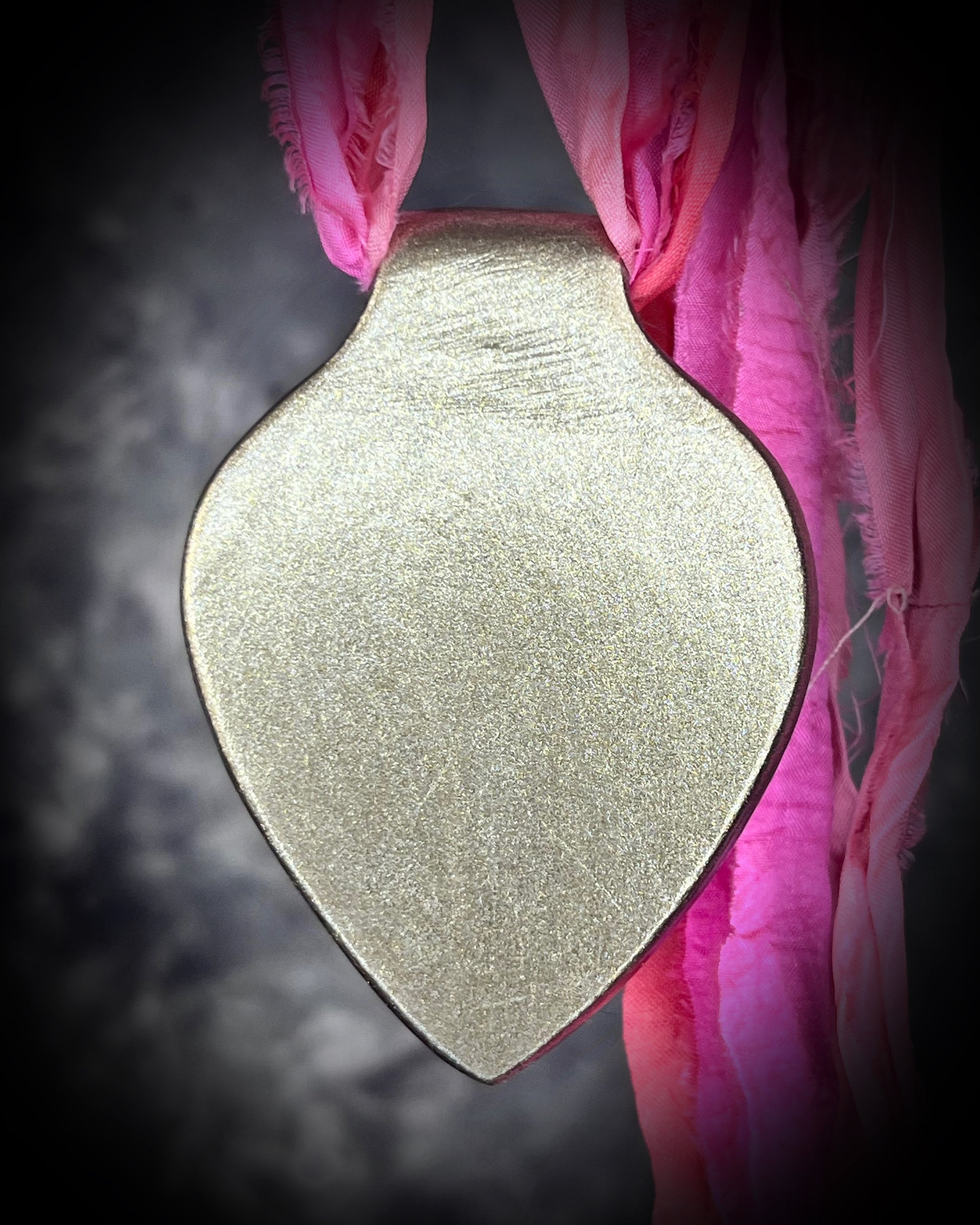 Teardrop Rose Quartz handmade crystal healing gemstone gift for her.  Hung from recycled silk, this heart chakra talisman is perfect for bridal shower, pregnancy jewelry, beach photoshoot, summer travel jewelry or everyday magic!