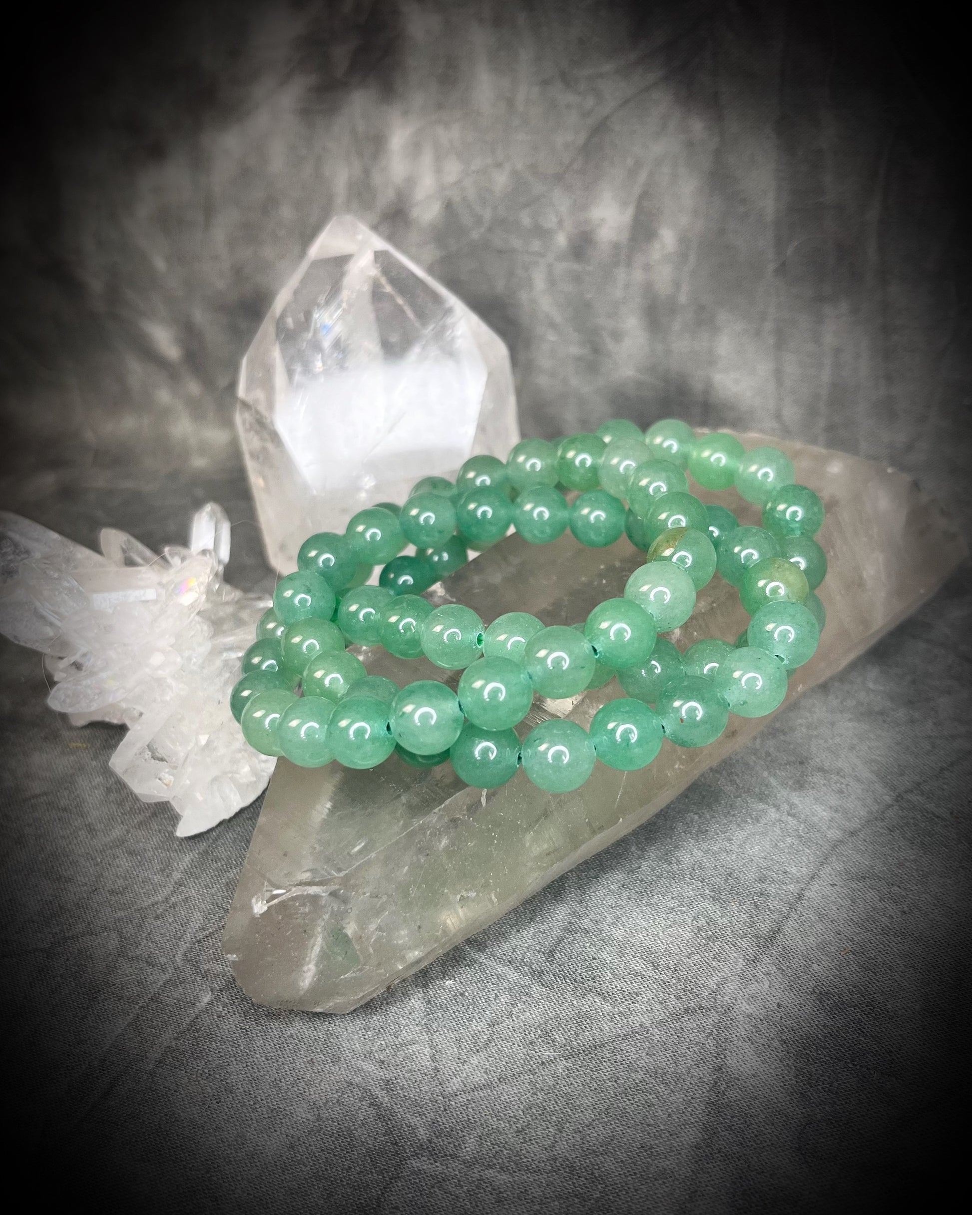 Raw stone, natural crystal healing beaded bracelets for protection, grounding, emf shielding and gemstone magic!  Crystal stacking bracelets for modern maximalism and dopamine dressing!