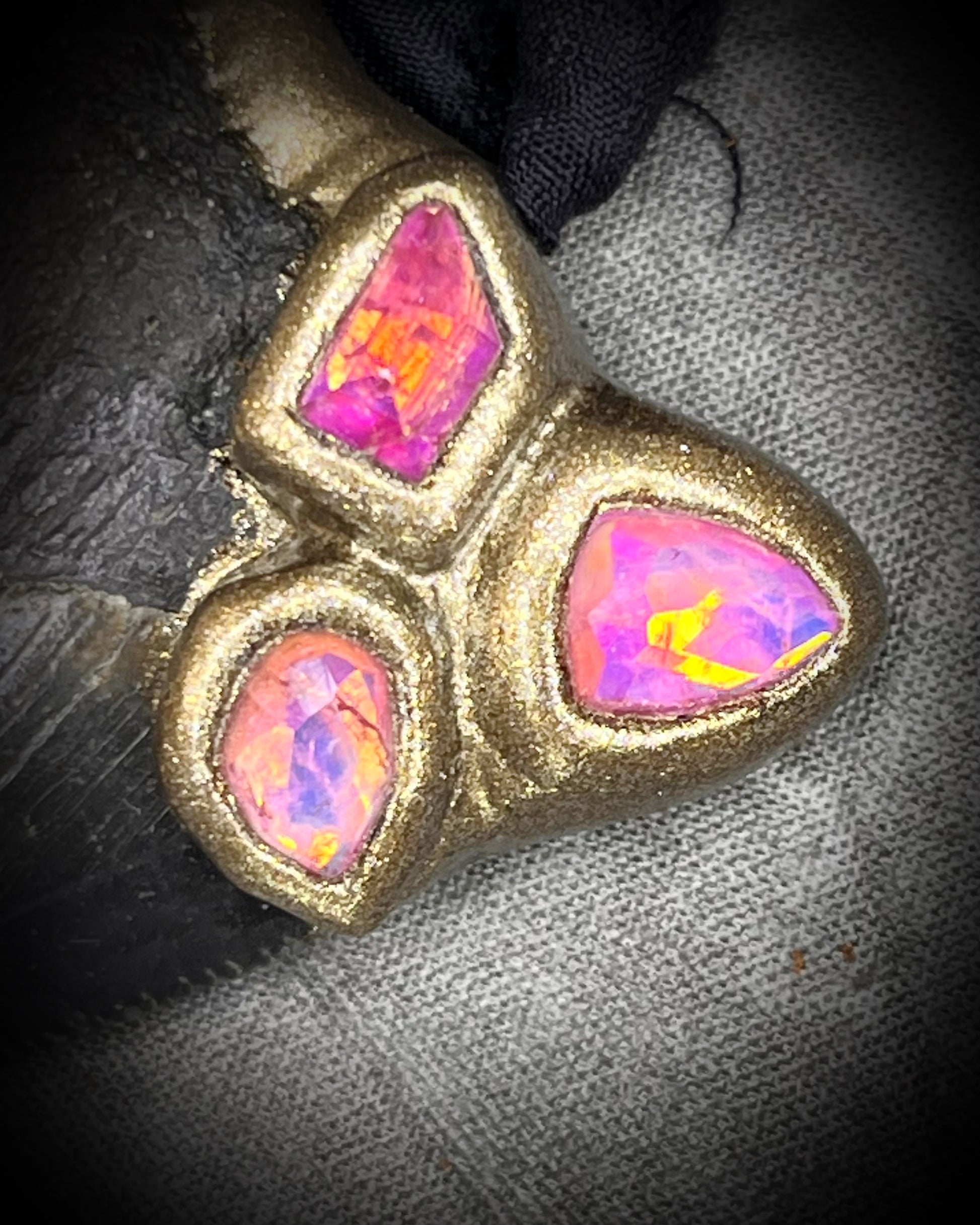 Handmade genuine fossil Megalodon Talisman necklace with Rubellite Tourmaline  gemstones. Hung from elegant black Silk for summer adventures, the perfect gift for her. 