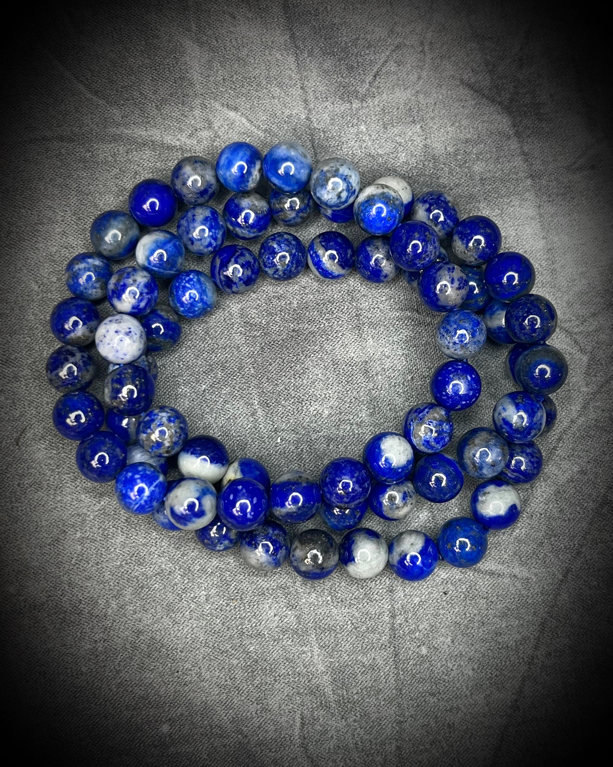 Lapis Lazuli High Quality crystal healing beaded bracelets for protection, grounding, emf shielding and gemstone magic!  Crystal stacking bracelets for gifting and everyday magic.