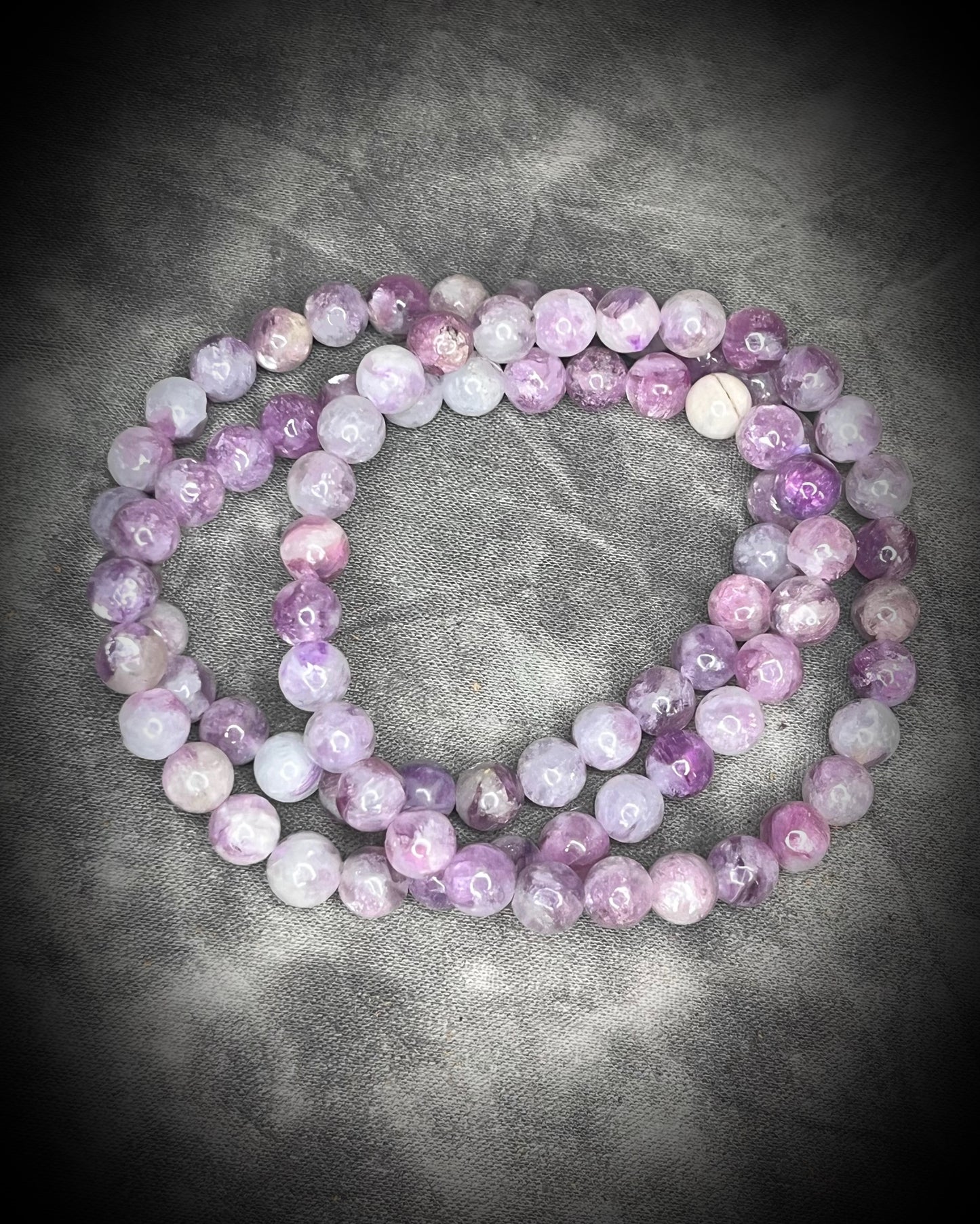 Lepidolite 2025 crystal of the year natural crystal healing beaded bracelets for protection, grounding, emf shielding and gemstone magic!  Crystal stacking bracelets for modern maximalism and dopamine dressing 