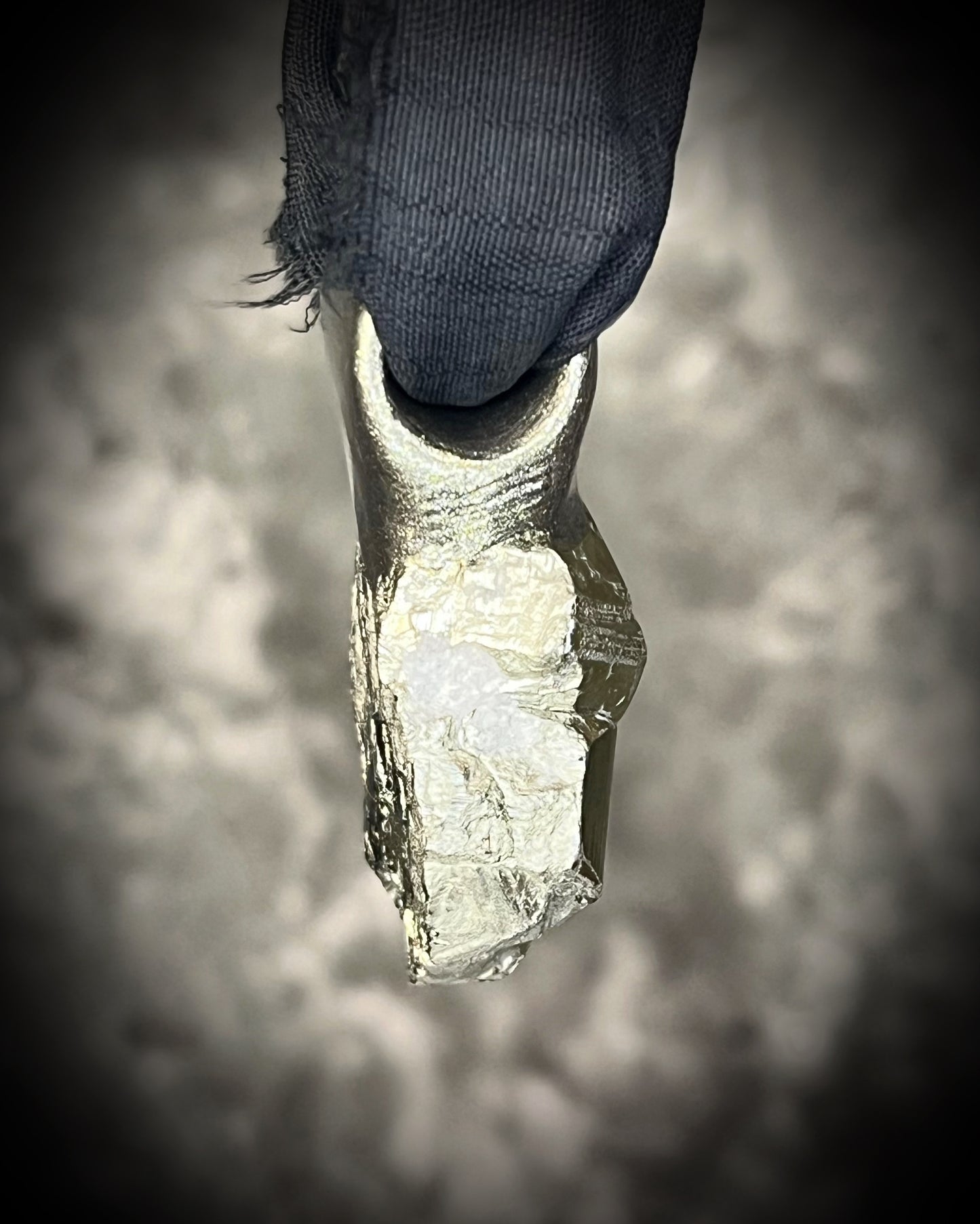 Pyrite manifestation and abundance talisman on recycled black silk - perfect holiday gift for her!