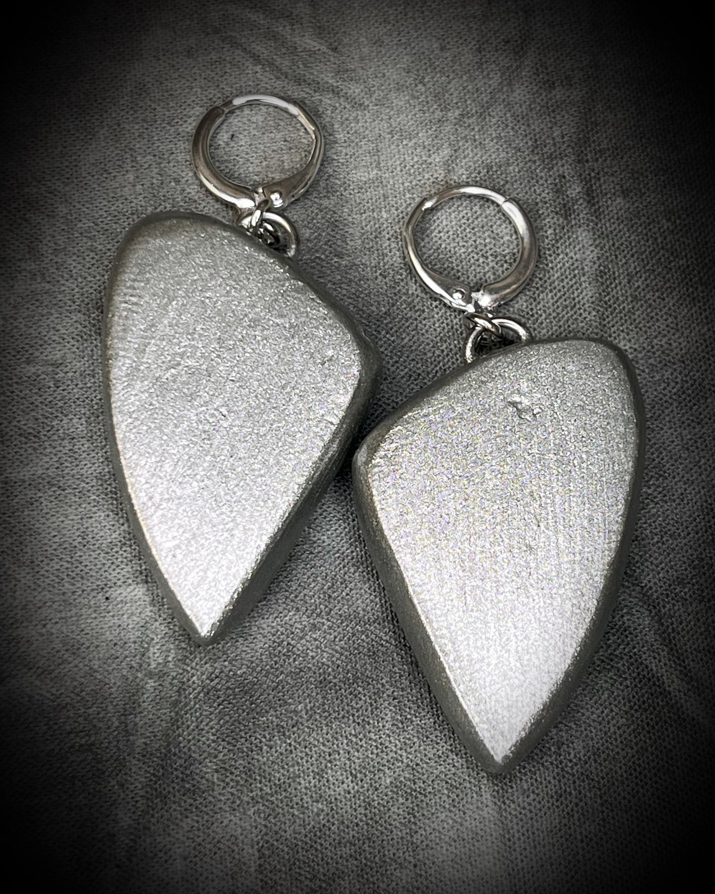 Rainbow Moonstone Gemstone Dangle Earrings in a silver finish for intuition and goddess magic. Flashy Crystal Statement Dangles for her. 