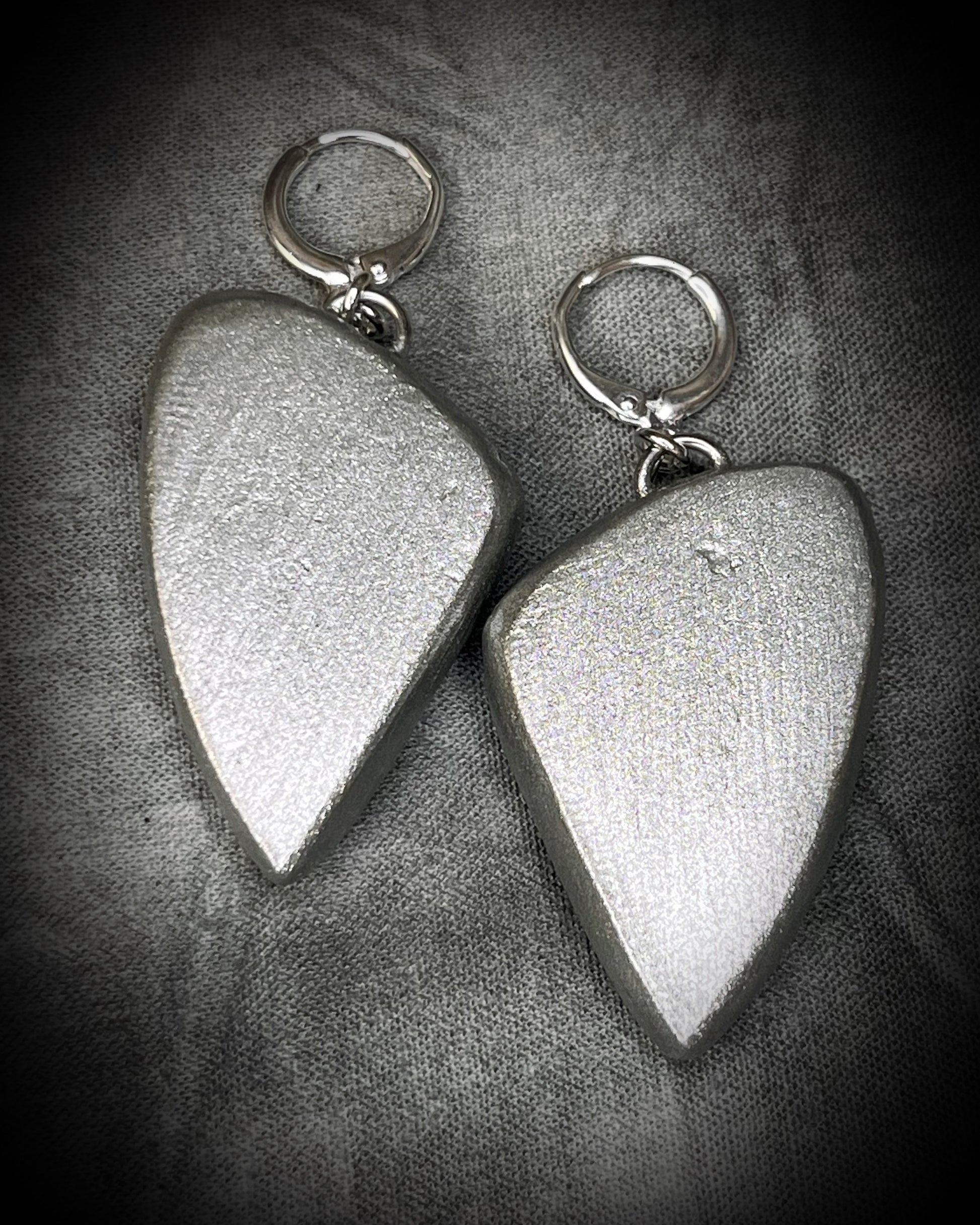 Rainbow Moonstone Gemstone Dangle Earrings in a silver finish for intuition and goddess magic. Flashy Crystal Statement Dangles for her. 