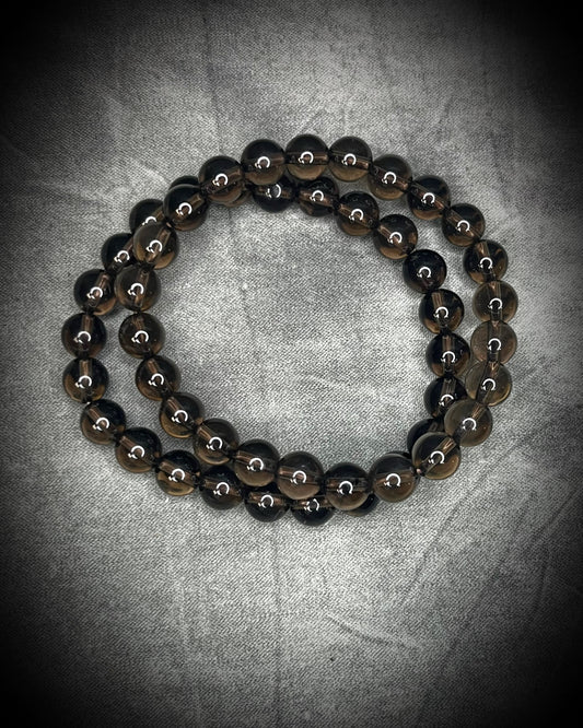 Smoky Quartz High Quality crystal healing beaded bracelets for protection, grounding, emf shielding and gemstone magic!  Crystal stacking bracelets for gifting and everyday magic.
