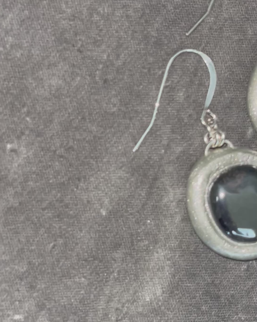 Hematite grounding and protection jewelry, handmade hematite crystal earrings with sterling silver earring hooks.