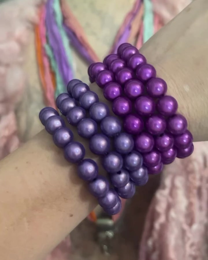 Colorful Eclipse bracelets from Become Spellbound!  Magical illusion bracelets for stacking, parties, summer jewelry, festivals, raves, travel jewelry and more! Gift for her, rainbow beaded bracelet. 